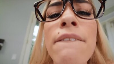 Juicy bookworm is filmed POV-style while a crack whore